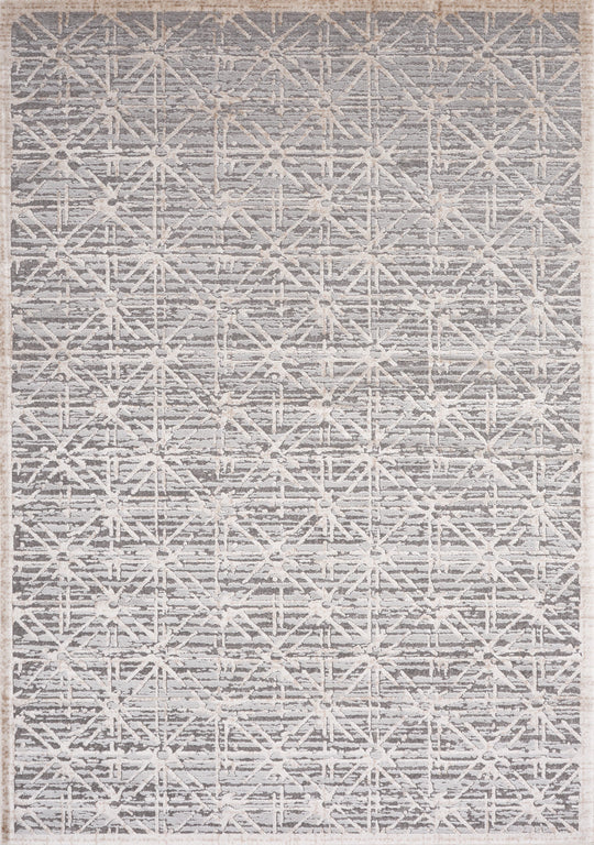 Chorus Grey Beige Elegant Geometric Rug - Furniture Depot