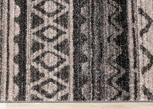 Load image into Gallery viewer, Breeze Brown Black Beige Striped Pattern Rug - Furniture Depot