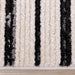 Calabar Cream Black Grey Alternating Stripes Rug - Furniture Depot