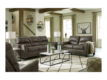 Load image into Gallery viewer, Navi Faux Leather Loveseat - Smoke - Furniture Depot (4719731146854)