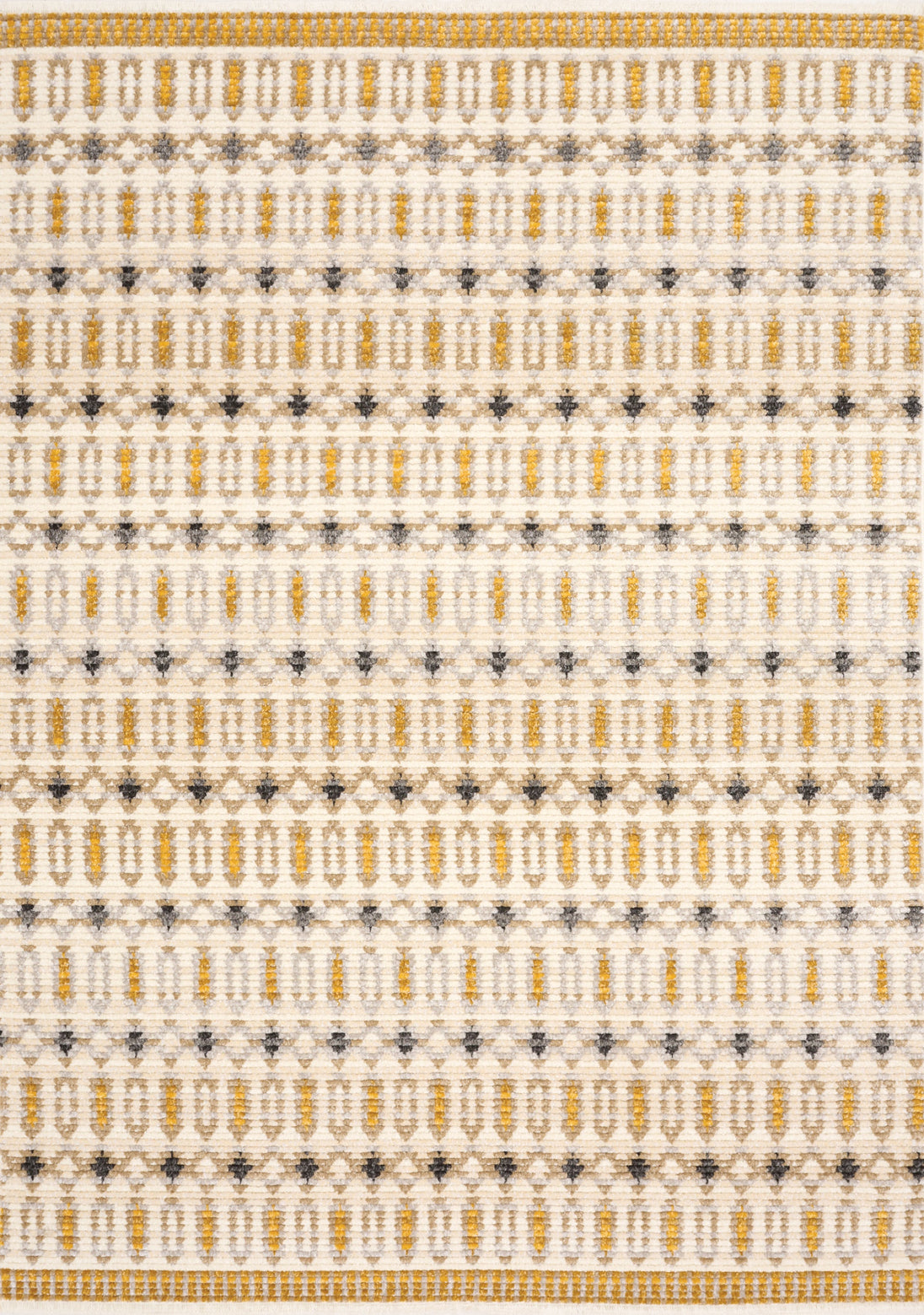 Calabar Cream Yellow Grey Bold Southwestern Rug - Furniture Depot