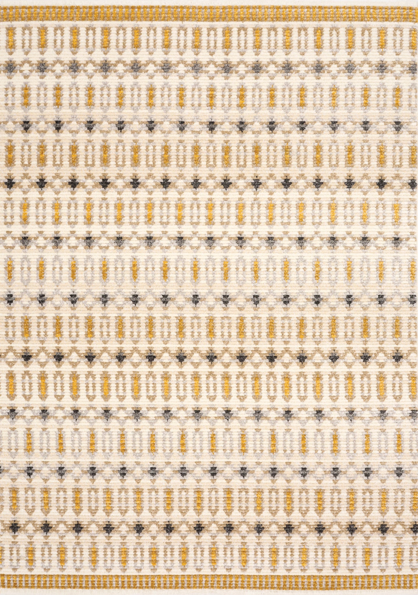 Calabar Cream Yellow Grey Bold Southwestern Rug - Furniture Depot