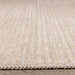 Peak Beige Variegated Texture Block Wool Rug - Furniture Depot