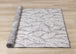 Bristol Grey White Leaf Pattern Reversible Rug - Furniture Depot