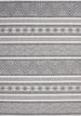 Bristol Reversible Grey White Striped Pattern Outdoor Rug - Furniture Depot