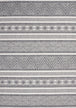 Bristol Reversible Grey White Striped Pattern Outdoor Rug - Furniture Depot