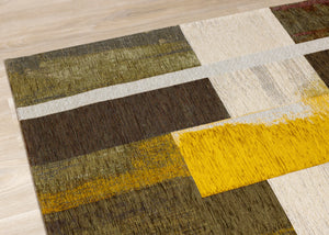 Cathedral Earth Toned Patchwork Rug - Furniture Depot