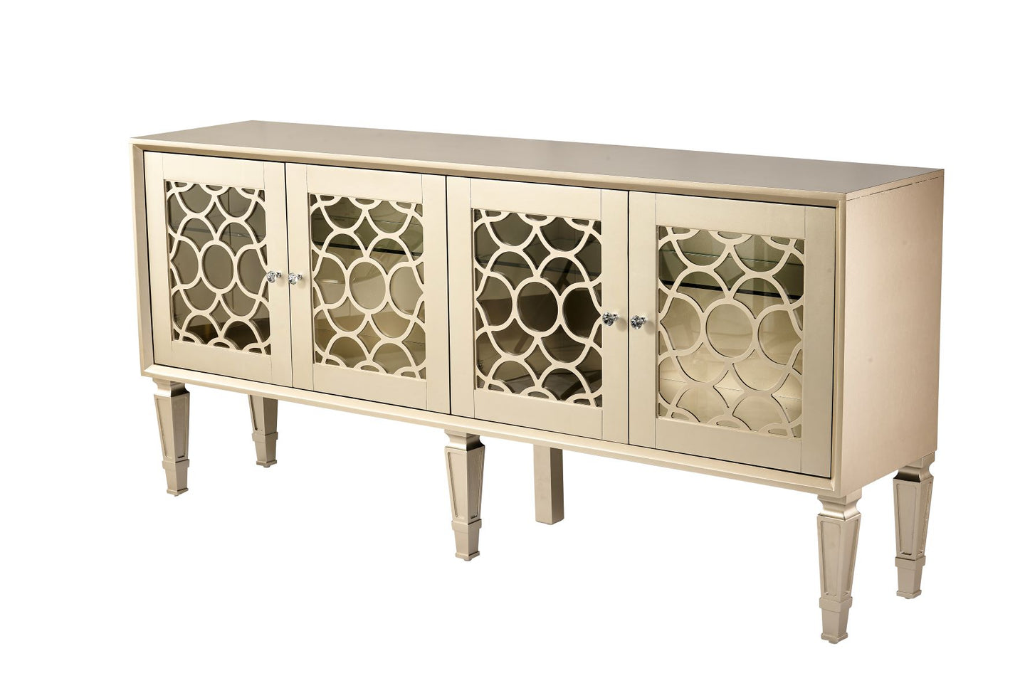 Alora Champagne Gold Sideboard (4 Doors) - Furniture Depot (7035511472301)