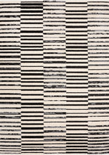 Load image into Gallery viewer, Calabar Cream Black Grey Alternating Stripes Rug - Furniture Depot