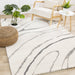 Ravine Cream Grey Wishbone Shag Rug - Furniture Depot