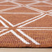 Bristol Orange White Geometric Triangle Rug - Furniture Depot