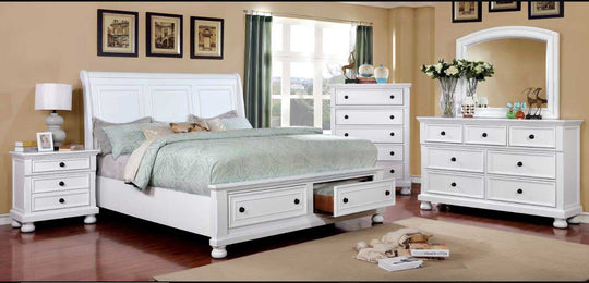 Park Avenue Bedroom Suite - White - Furniture Depot