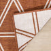 Bristol Orange White Geometric Triangle Rug - Furniture Depot