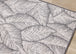 Bristol Grey White Leaf Pattern Reversible Rug - Furniture Depot