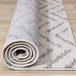 Breeze Cream Grey Floating Chevron Rug - Furniture Depot