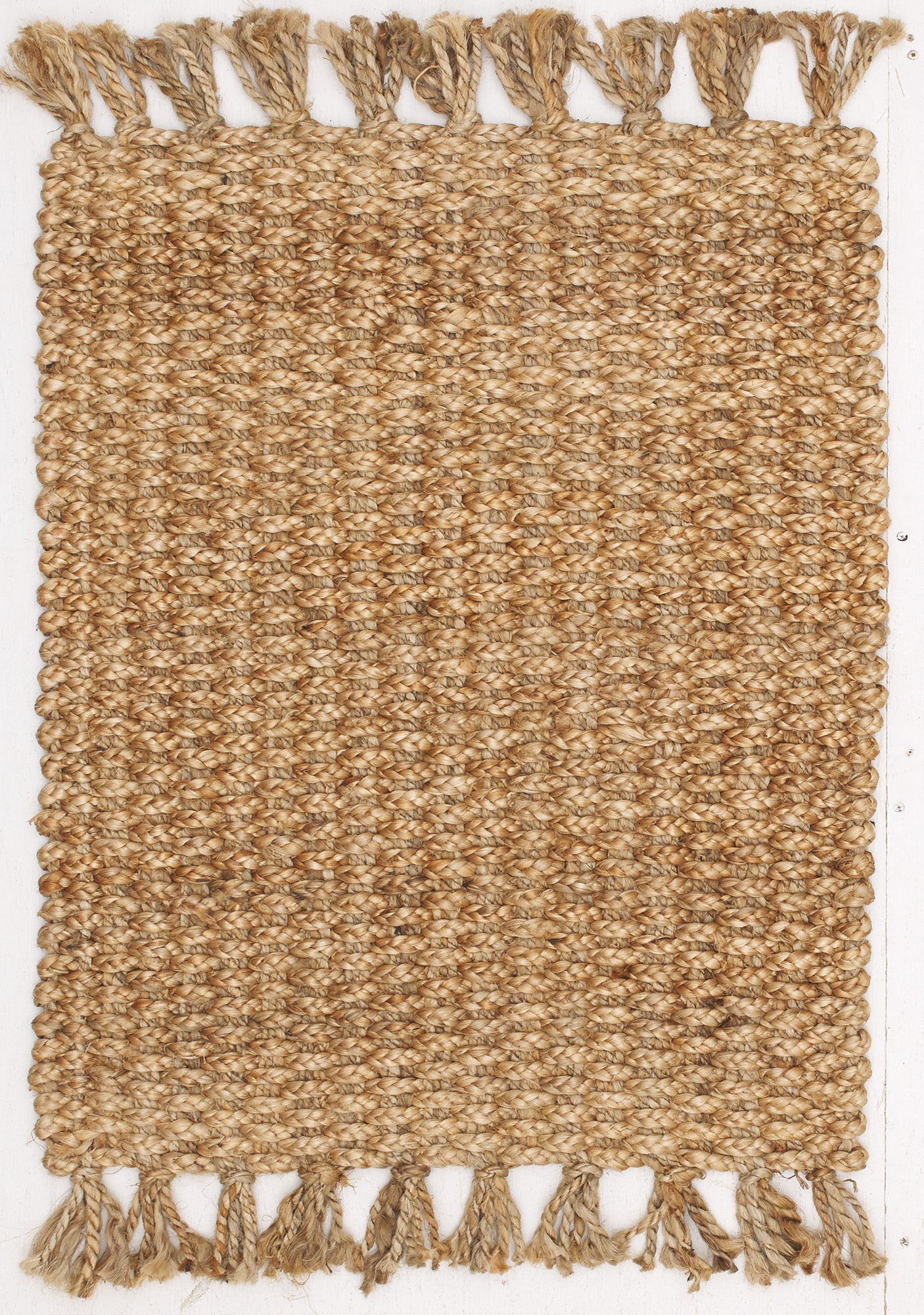 Naturals Beige Braided Jute Rug - Furniture Depot