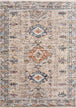 Evora Beige Rust Blue Contemporary Medallion Rug - Furniture Depot