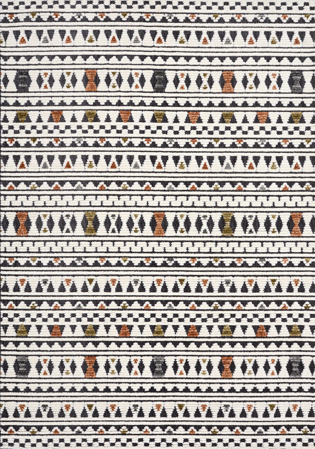 Lawson Cream Grey Orange Southwest Inspired Rug - Furniture Depot