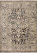 Serene Grey Beige Floral Medallion Border Rug - Furniture Depot