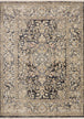 Serene Grey Beige Floral Medallion Border Rug - Furniture Depot